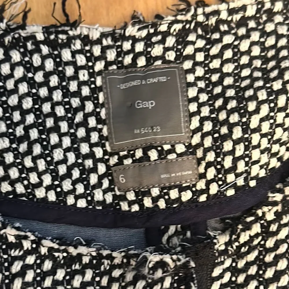 Gap‎ Black and White Tweed Jacket - Picture 4 of 6